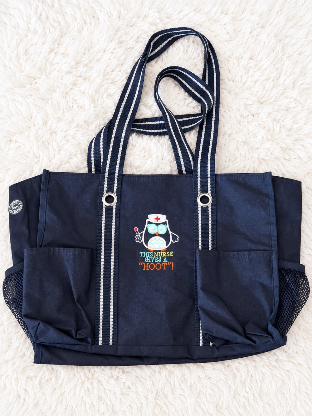 thirty-one Navy Nurse Owl Satchel Tote